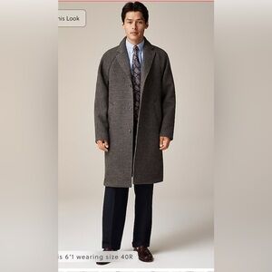 NWT JCREW Rivington topcoat in wool blend